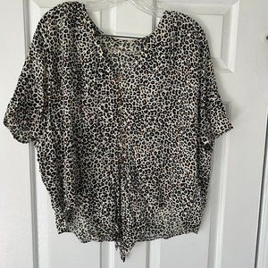 Cheetah Print Blouse